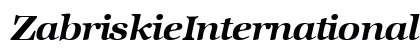 ZabriskieInternational BoldItalic Font Preview ZabriskieInternational BoldItalic Font Preview