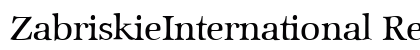 ZabriskieInternational Regular Font Preview ZabriskieInternational Regular Font Preview