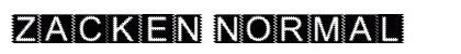 Zacken Normal Font Preview Zacken Normal Font Preview
