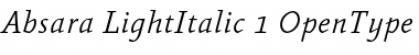 Absara Light Italic