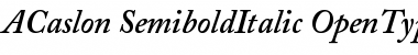 Adobe Caslon Semibold Italic