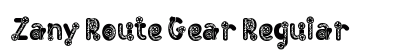 Zany Route Gear Regular Font Preview Zany Route Gear Regular Font Preview