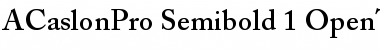Adobe Caslon Pro Semibold