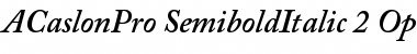 Adobe Caslon Pro Semibold Italic Font