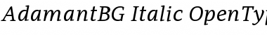 Adamant BG Italic Font