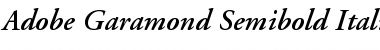 Adobe Garamond Semibold Italic Font