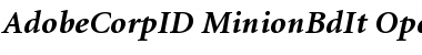 Adobe Corporate ID Minion Bold Italic
