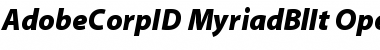 Adobe Corporate ID Myriad Black Italic Font