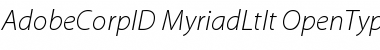 Adobe Corporate ID Myriad Light Italic