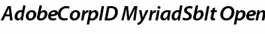 Adobe Corporate ID Myriad Semibold Italic