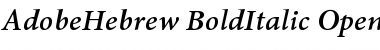 Adobe Hebrew Bold Italic Font
