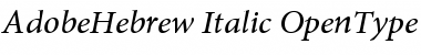 Adobe Hebrew Italic