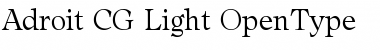 Adroit CG Light Regular Font
