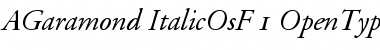 Adobe Garamond Italic Oldstyle Figures Font