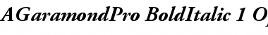 Adobe Garamond Pro Bold Italic Font