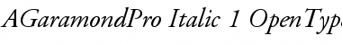 Adobe Garamond Pro Italic Font
