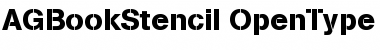 AG Book Stencil Regular Font