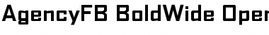 AgencyFB BoldWide Font
