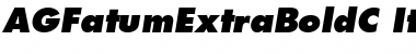 AGFatumExtraBoldC Italic Font