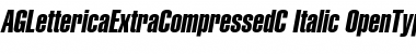 AGLettericaExtraCompressedC Italic Font