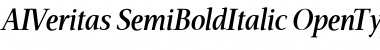 AIVeritas SemiBoldItalic Font