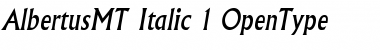 Albertus MT Italic Font