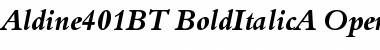 Aldine 401 Bold Italic Font