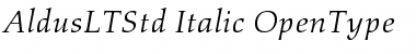 Aldus LT Std Italic Font
