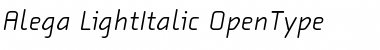 Download Alega-LightItalic Font