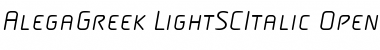 Download AlegaGreek-LightSCItalic Font