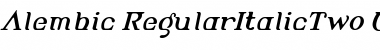 Alembic RegularItalicTwo Font