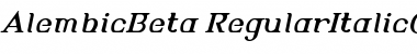 AlembicBeta RegularItalicOne Font
