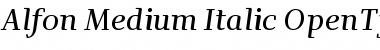 Alfon MD Medium Italic Font
