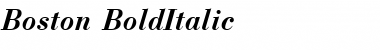 Boston BoldItalic Font