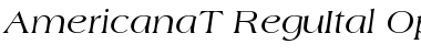 Americana T Regular Italic Font