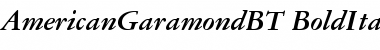 American Garamond Bold Italic Font