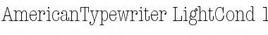 ITC American Typewriter Light Condensed Font