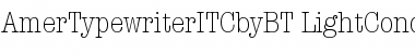 ITC American Typewriter Light Condensed Font