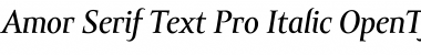 Amor Serif Text Pro Italic