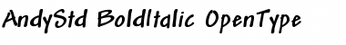 Andy Std Bold Italic Font