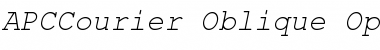 APCCourier-Oblique Regular Font