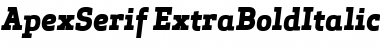 Apex Serif Extra Bold Italic Regular Font