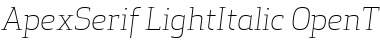 Download Apex Serif Light Italic Font