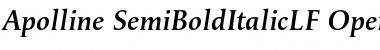Apolline SemiBoldItalicLF Font