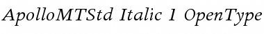 Apollo MT Std Italic Font