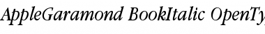 Apple Garamond Book Italic Font