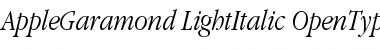 Apple Garamond Light Italic