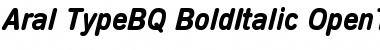 Aral-Type BQ Bold Italic Font