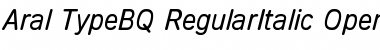 Aral-Type BQ Regular Italic Font
