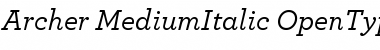 Archer Medium Italic Font